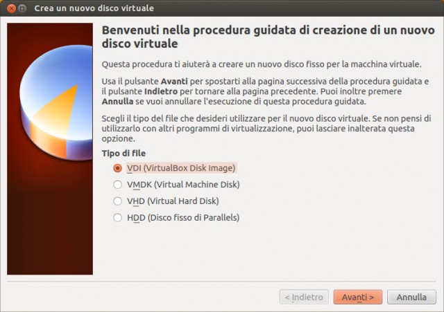 VirtualBox - Formato disco virtuale