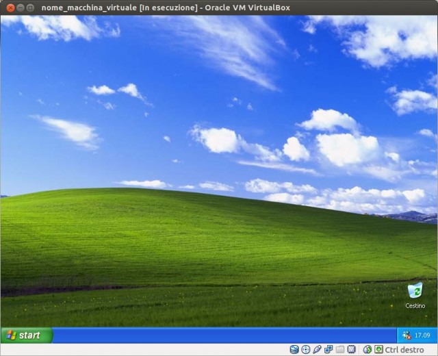 VirtualBox - Windows XP: primo avvio