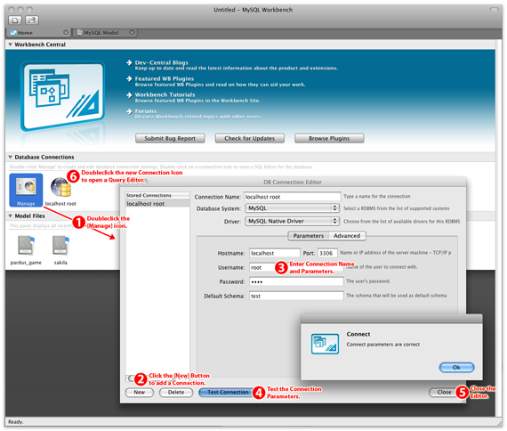 MySQL Workbench home page