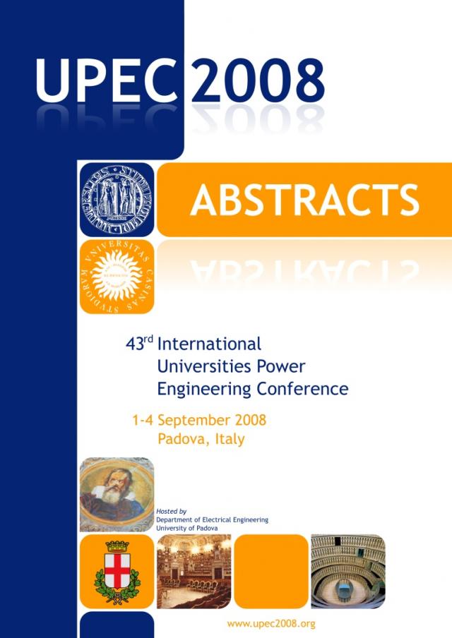 Copertina libro UPEC2008 Copertina libro UPEC2008